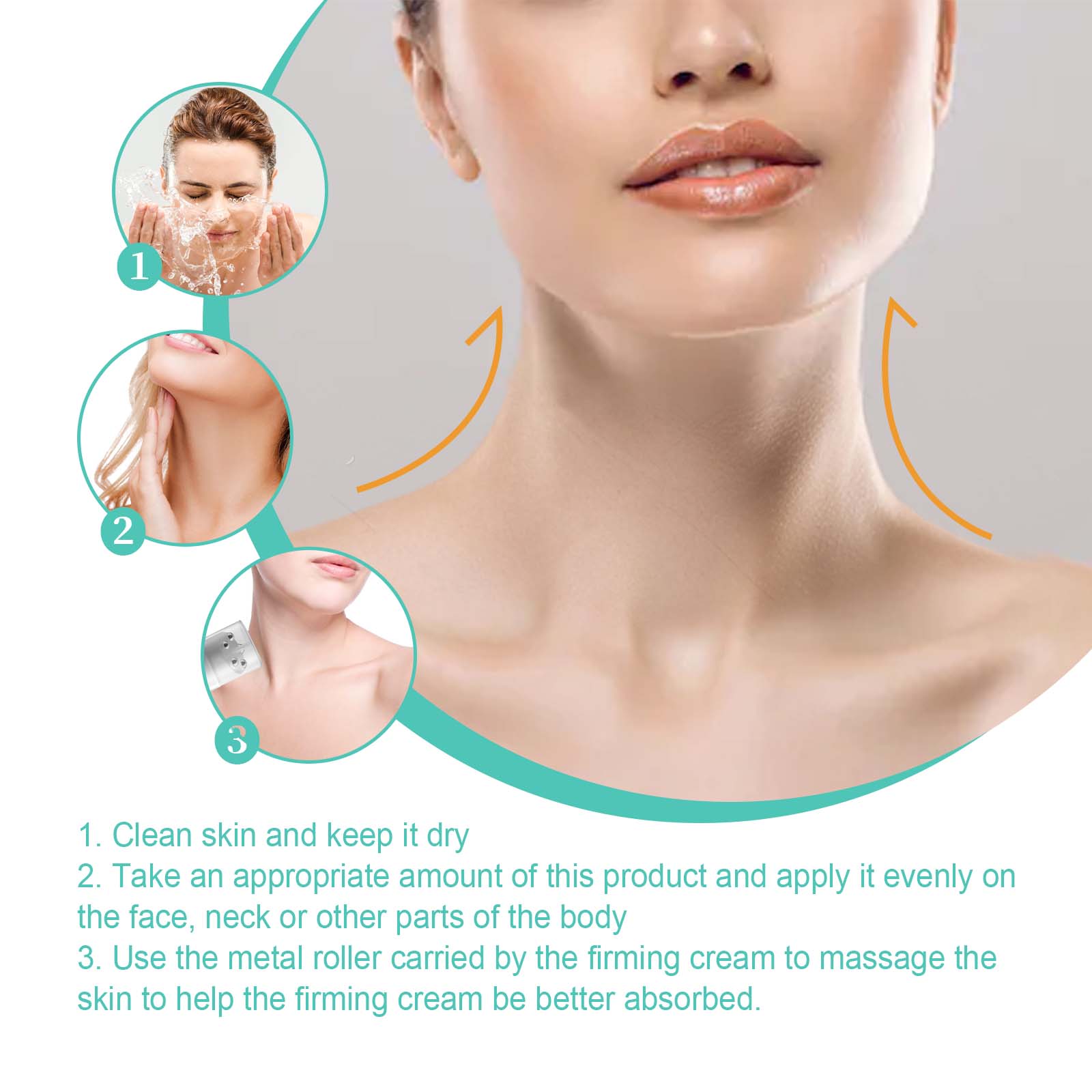 Hoygi Neck Firming Cream, Lighten Neck Lines Firming Brightening Skin Hydrating Anti - Wrinkle Firming Lifting Cream - 5 - CJ