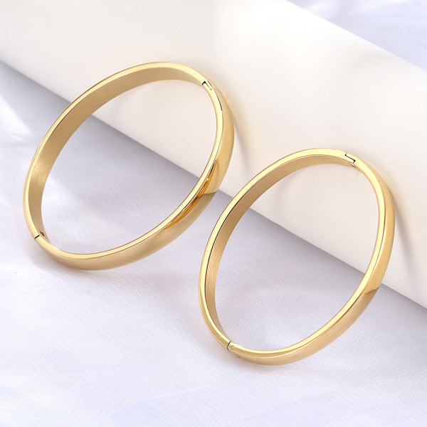 Two Piece Set Of Fashionable Hot Selling Metal Stainless Steel Material Couple Style Men's And Women's Wristbands Bracelet Gift - 5 - CJ