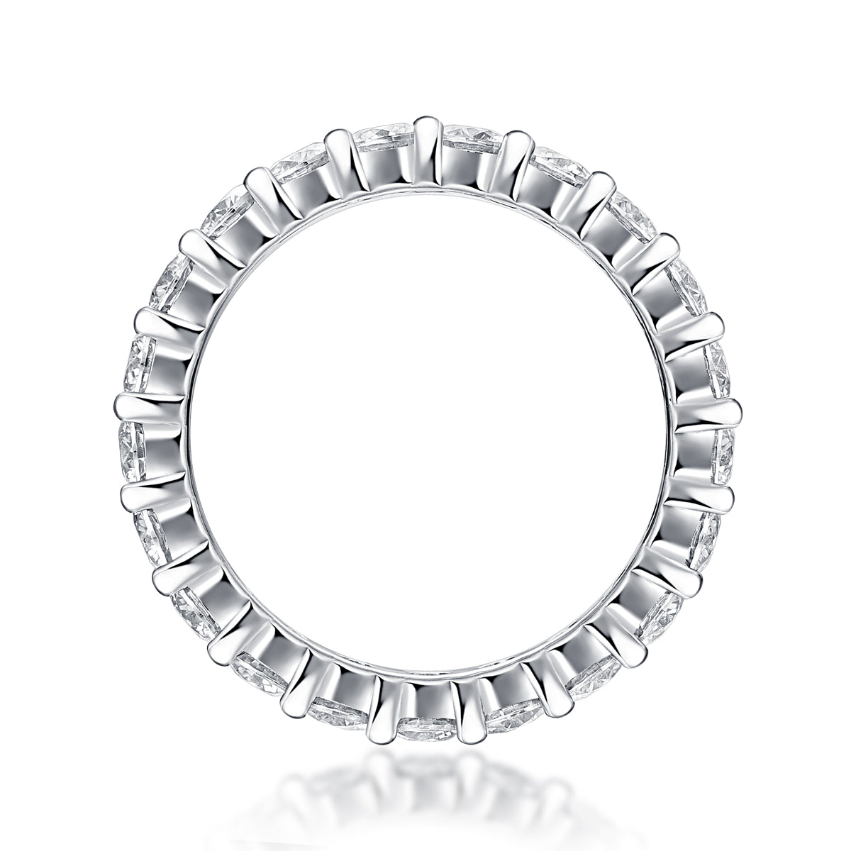 1Luxury Fashion Diamond Ring, Row Diamond Ring, Moissanite Silver Ring, Jewelry Prohibit TikTok sales - 5 - CJ