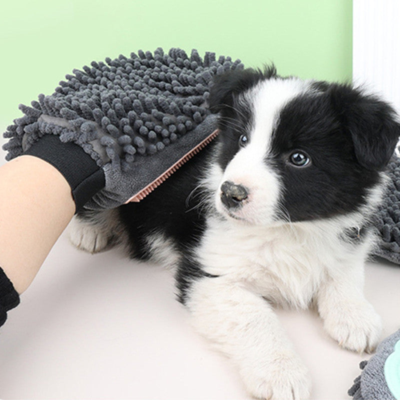 Pet Bathing Brush 2 - in - 1 Grooming Glove Elegant Dog Grooming Tool For Brushing, Massaging, And Drying Pet Grooming Kit For Dog Cat 2 - Sided Bathing Brush Cleaning Massage Glove - 5 - CJ