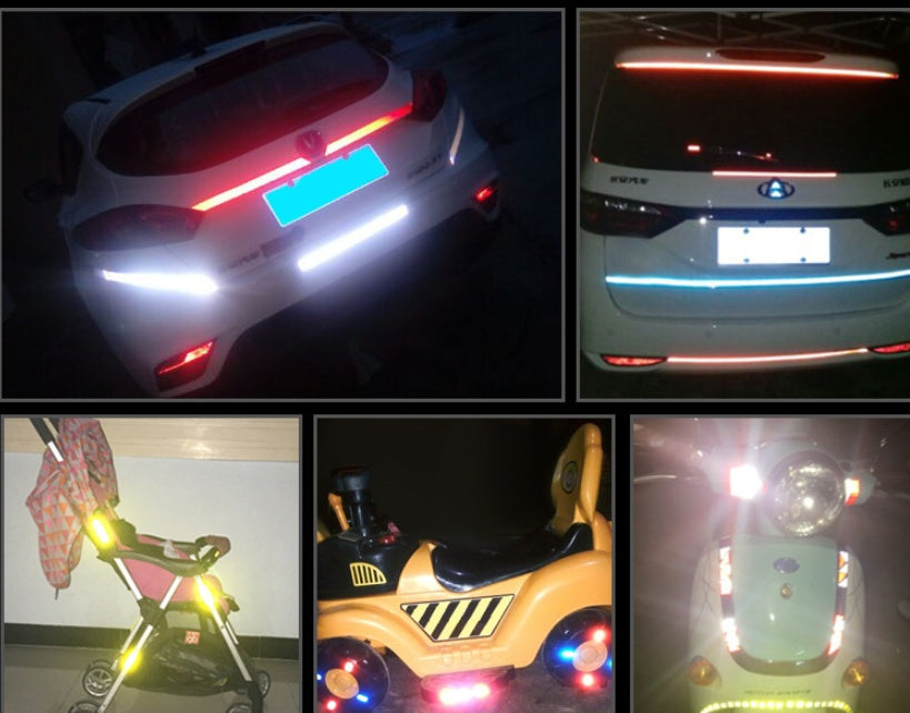 Car and motorcycle bicycle reflective stickers mountain bike luminous stickers dead fly bicycle wheel body sticker - 0 - CJ