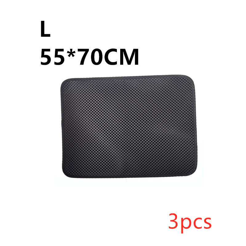 Double Layer Litter Cat Bed Pads Pet Cat Litter Mat Trapping Pets Litter Box Mat Pet Product Bed For Cats House Clean Mat - 0 - CJ - L3PC - Black - CJJJCWMY00030 - L3PC - Black