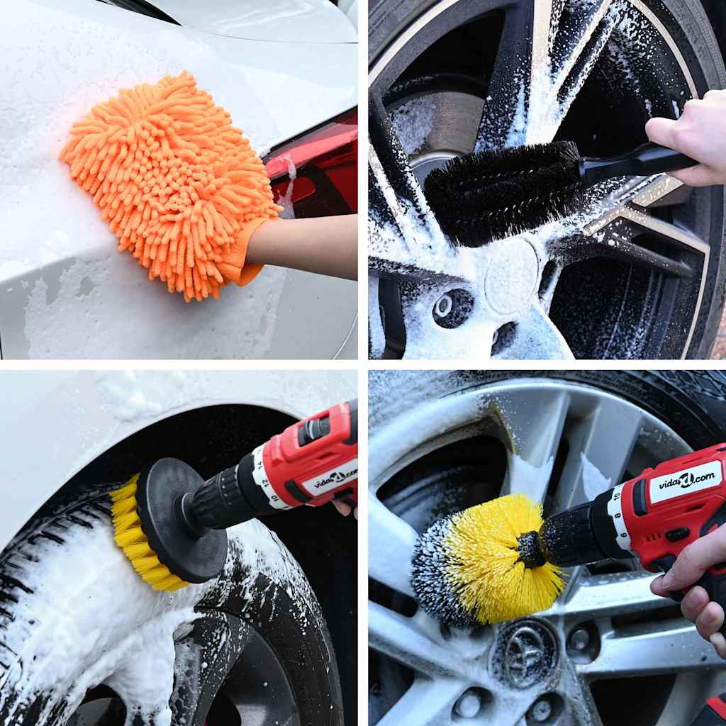 Drill Brush Set 28 Pieces Multicolor and Car Cleaning Brush Set - 5 - cjdropshipping