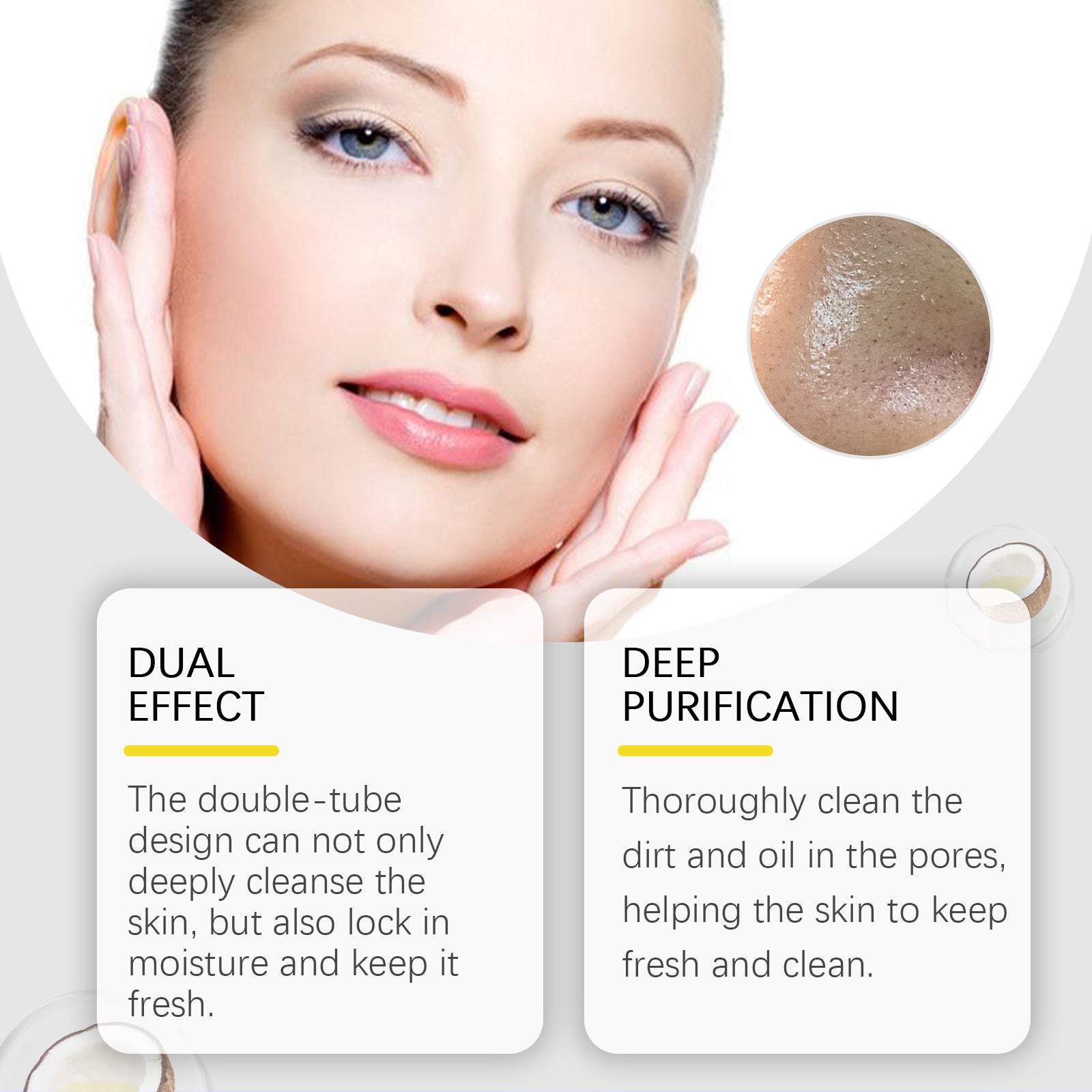 OUHOE Dual Cleansing Moisturizing Cleanser, Gentle Cleansing Facial Skin Refreshing Moisturizing Cleanser - 5 - CJ