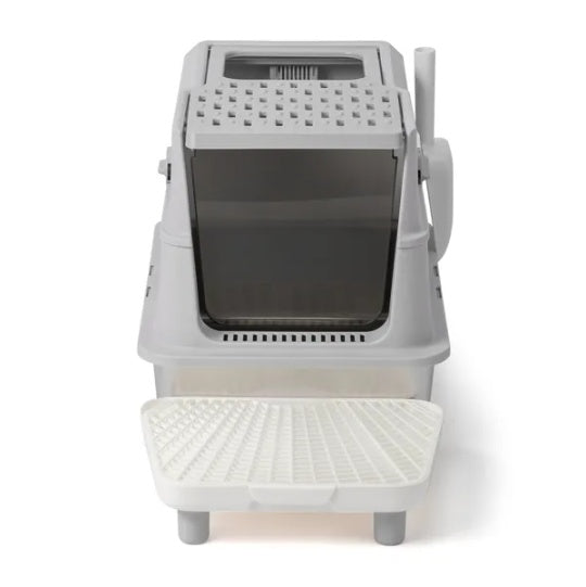 Stainless Steel Cat Litter Box, Covered Extra Large Cat Litter Box Enclosure, Metal Kitty Litter Boxes With Lid, Litter Scoop, And Filter Pedal, Anti - Leakage, Non - Stick, Easy To Clean - 5 - CJ