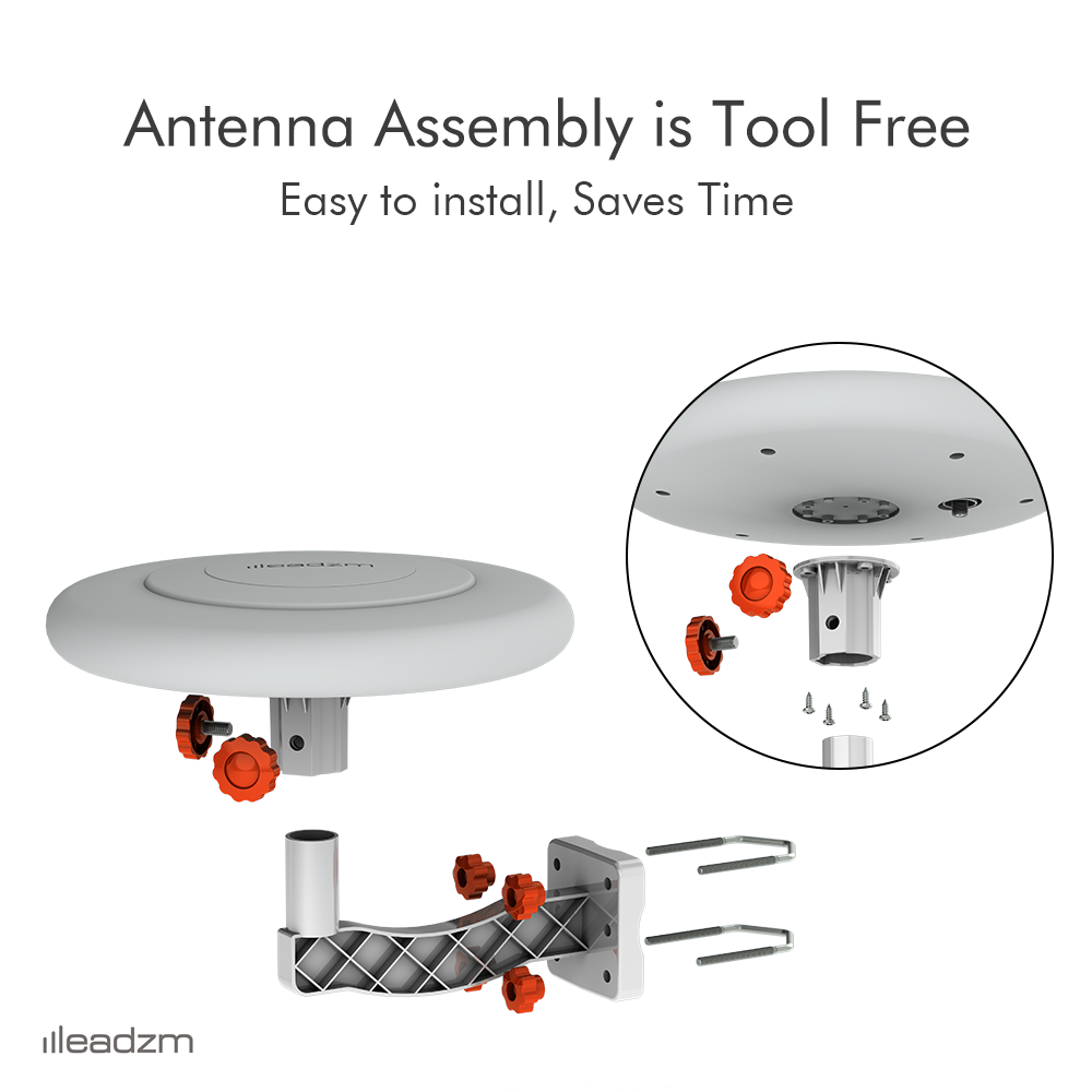 TA - A1 360 Degree Steering TV Antenna UV Dual Band 47 - 860 MHz 15 - 18dB HD Outdoor, Forbidden Platform - Walmart, Amazon - 5 - CJ