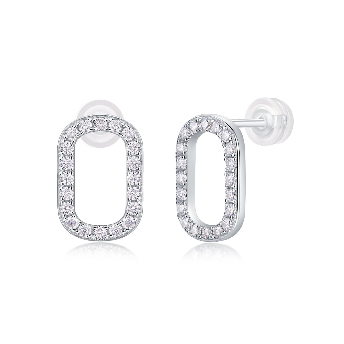 1Return To Simplicity - Fashionable, Trendy And Affordable Jewelry Set With Moissanite S925 Sterling Silver And Platinum - plated Stud Earrings Prohibit TikTok sales - 5 - cjdropshipping