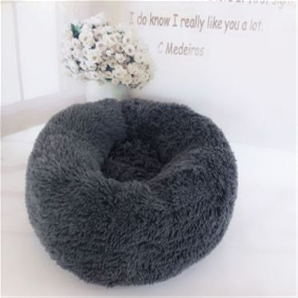 Round Long Hairy Autumn And Winter Nest Pad Cat Mattress - 0 - CJ