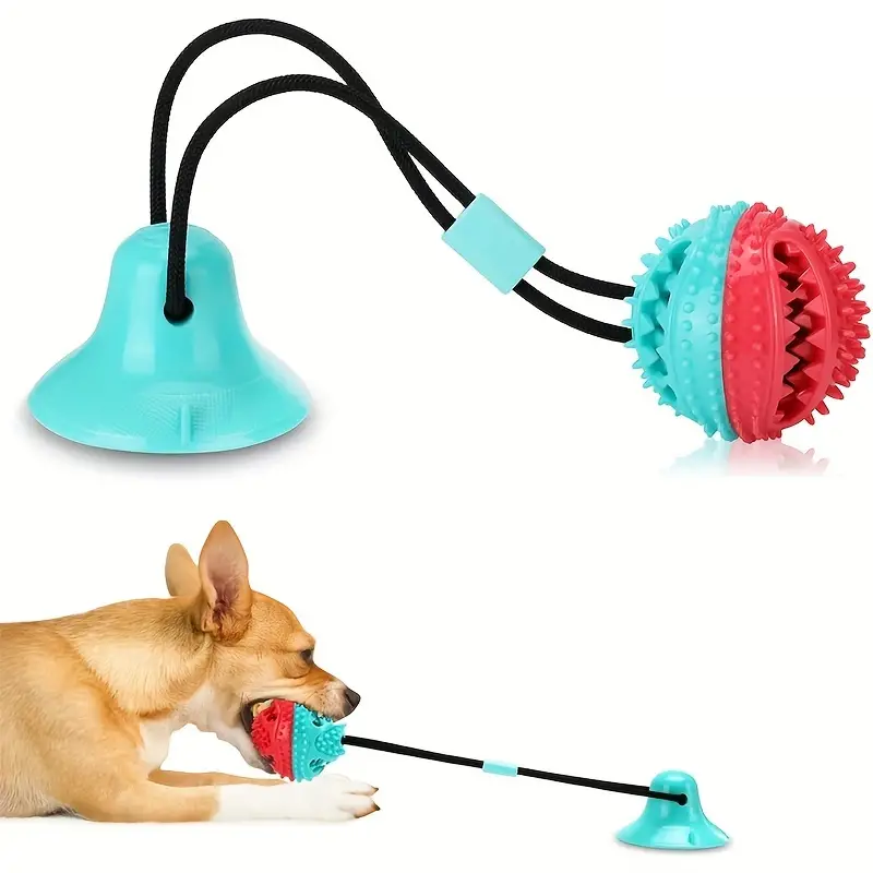 Dog Toys For Aggressive Chewers Interactive Teething Boredom And Stimulating Tug Of War Suction Cup Interactive Tug - of - War Dog Toy Treat Dispensing, Durable Thermoplastic Rubber Construction - 5 - CJ