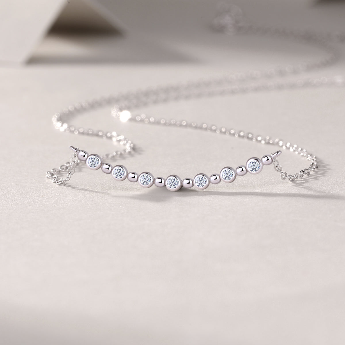 1White Moon And Stars - A Fashionable And Luxurious Diamond Jewelry Pendant Set With Moissanite S925 Sterling Silver And Platinum Plating Prohibit TikTok sales - 5 - cj