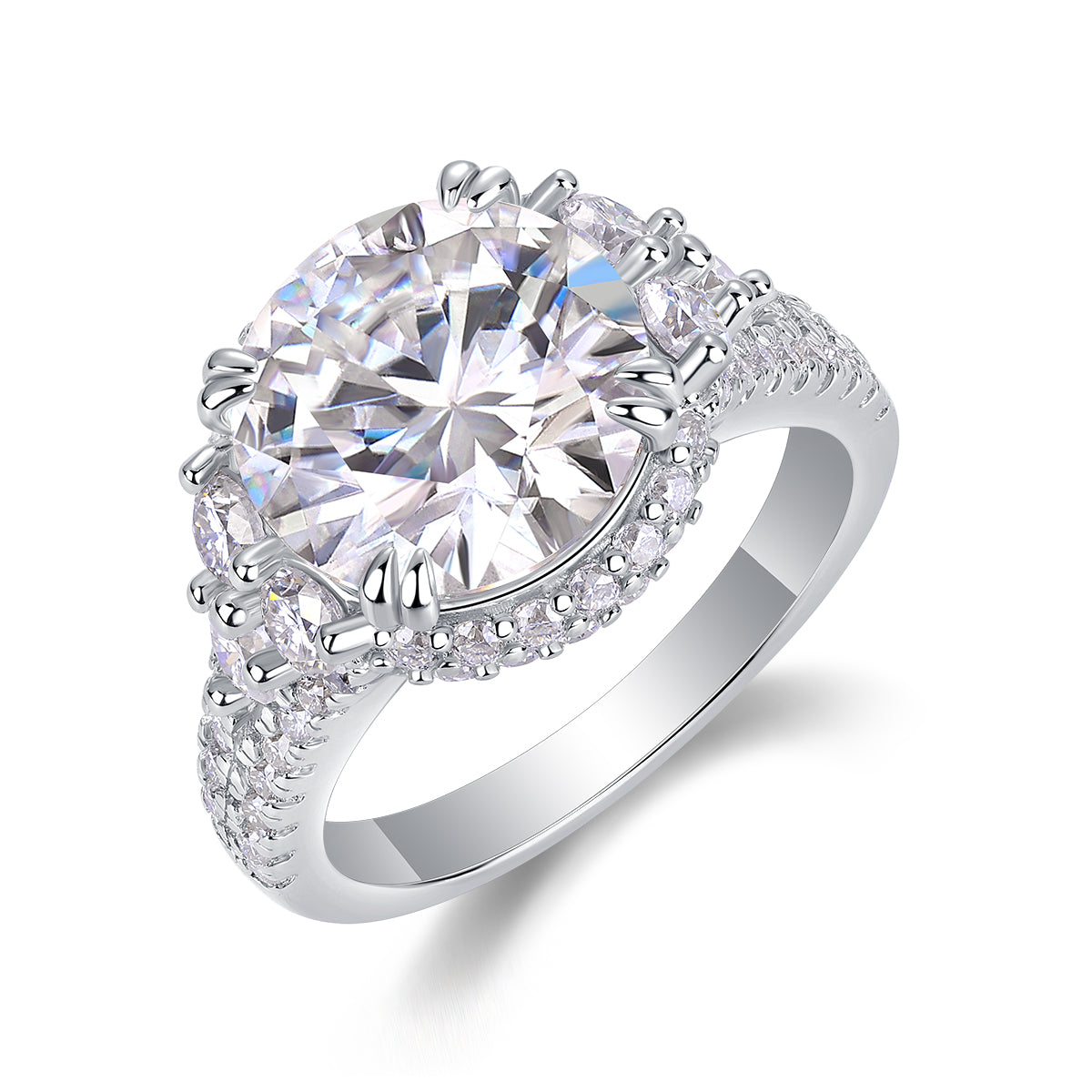 1Dance With Youth - A Fashionable And Luxurious Jewelry Accessory Set With 5 - carat Moissan Diamond S925 Sterling Silver And Platinum - plated Diamond Prohibit TikTok sales - 5 - CJ