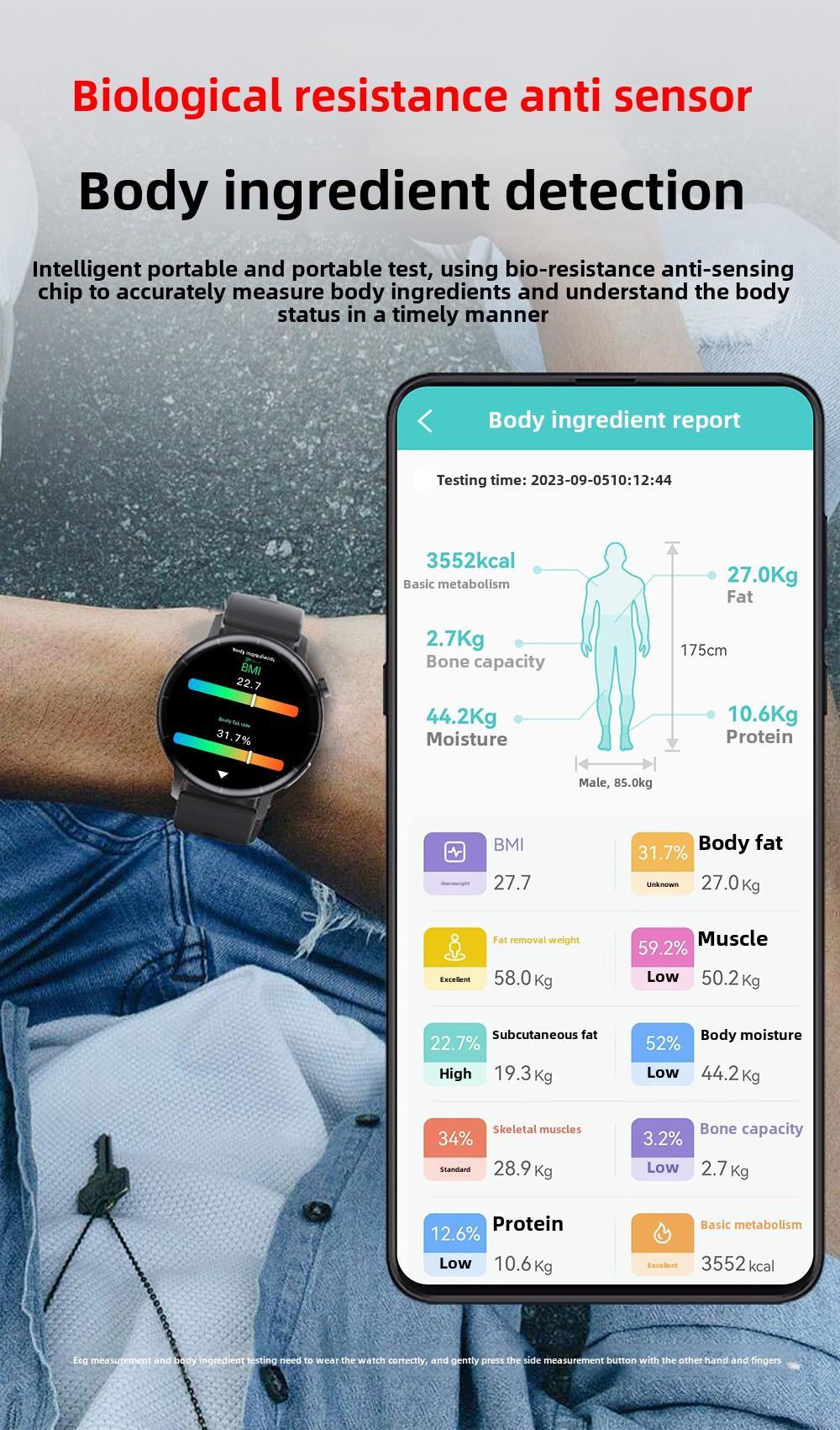 1.41 - inch Health Smartwatch Fitness Tracker And Heart Rate - blood Oxygen - blood Pressure - sleep Monitor - 5 - CJ