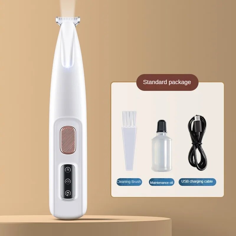 New Dog Paw Trimmer With LED Light Fully Waterproof Pet Hair Trimmer With LED Display Dog Clippers For Grooming 18mm Widen Blade - 5 - CJ