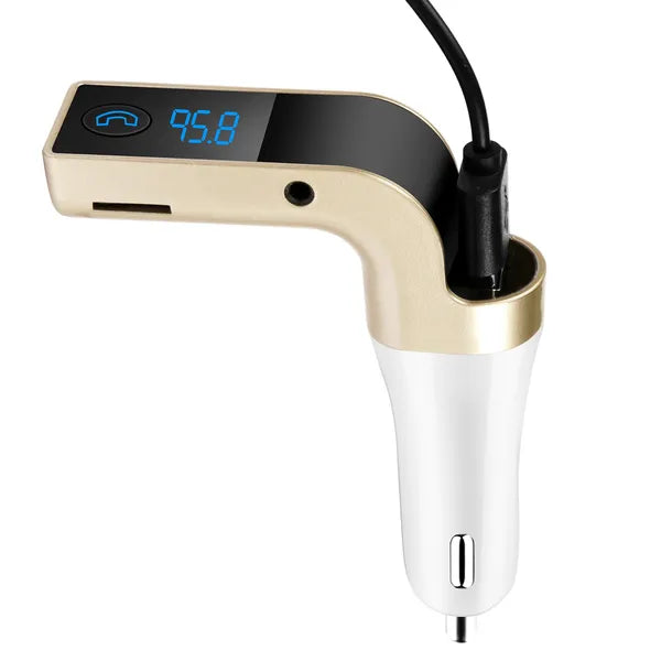 Car Wireless FM Transmitter USB Charger Hands - free Call MP3 Player MMC Card Reading Aux - in LCD Display - 5 - CJ