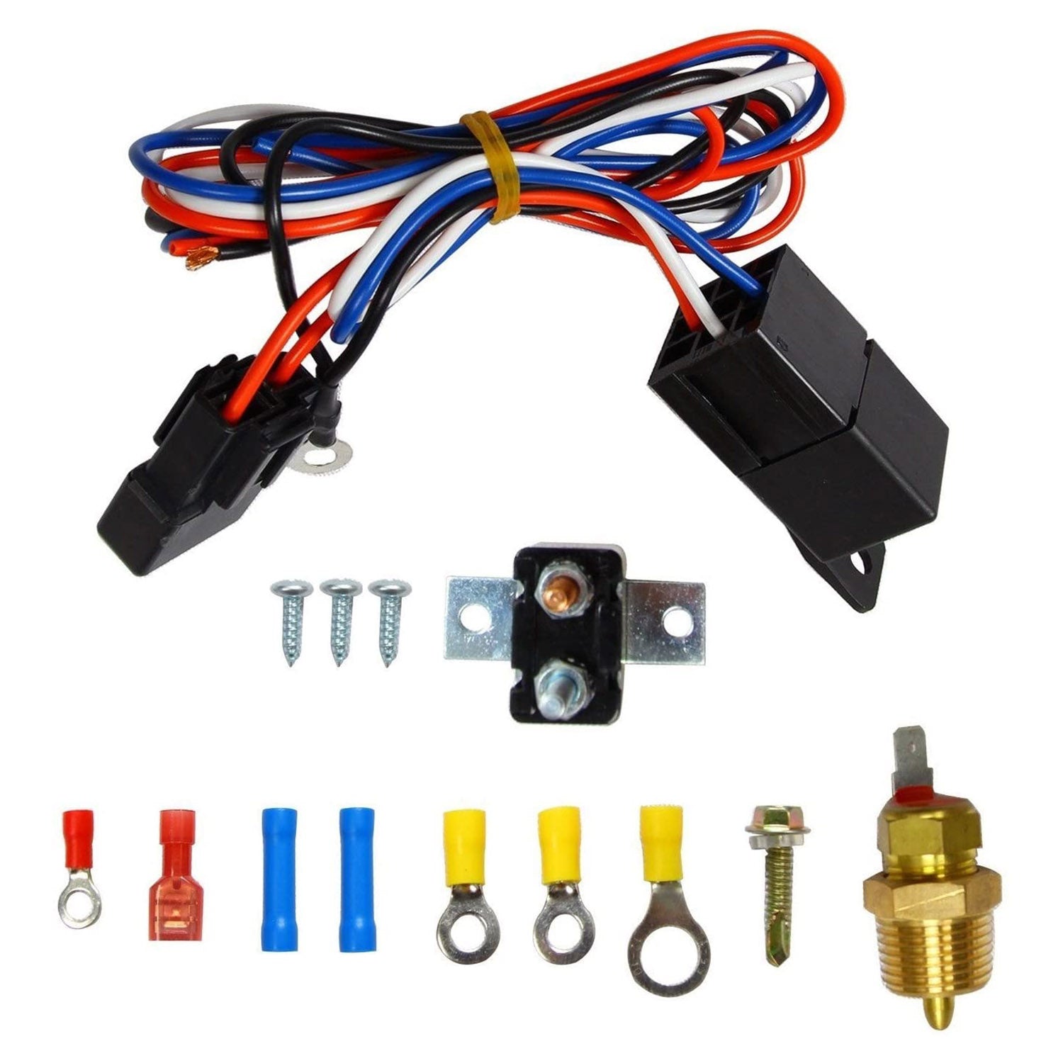 16 Inch Electric Radiator Cooling Fan 12V 120W 10 Blades Car Thermostat Kit With Mounting Kit - 5 - CJ