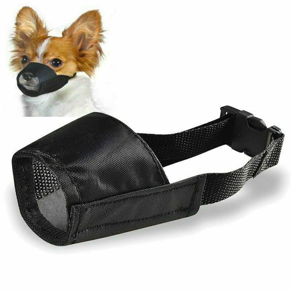 Dog Muzzle - Adjustable Soft Breathable Tribal Nylon Dog Mouth Guard Cover For Small, Medium And Large Dogs, Anti Chewing, Barking & Biting - 5 - CJ