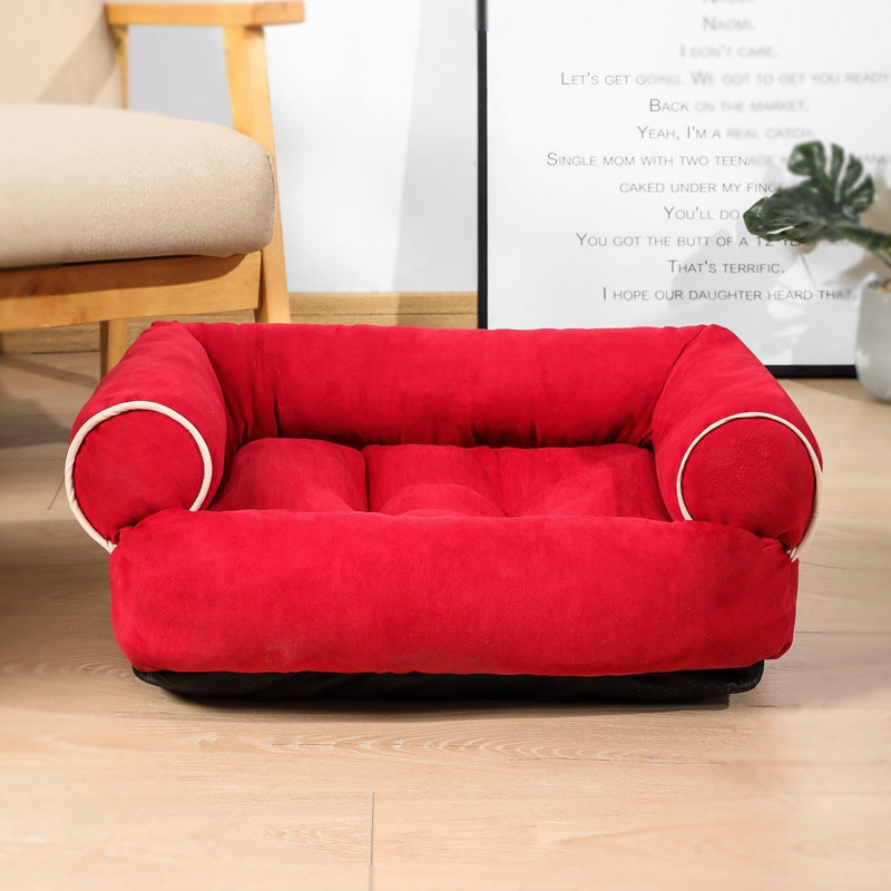 Dog Sofa Bed Sleeping Bag Kennel Cat Puppy Sofa Bed Pet House Winter Warm Beds Cushion - 0 - CJ - Red - 5XL - CJGD130106224XC