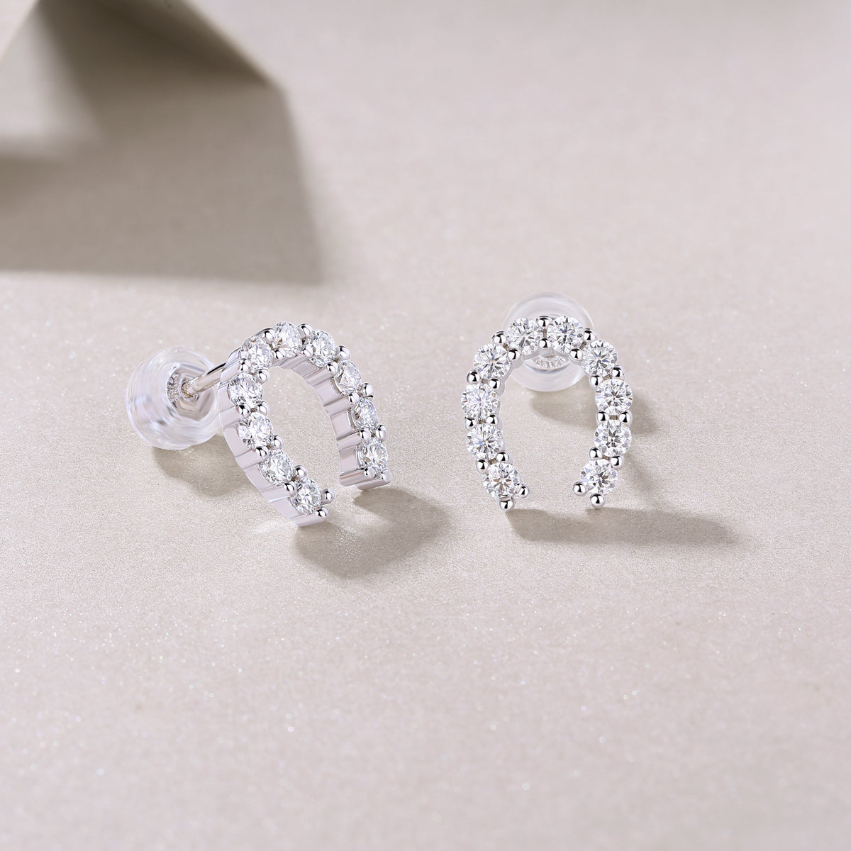 1Keep Happiness Diamond Set Moissanite Silver Earrings Luxury Fashion Diamond Earrings Stud Earrings Prohibit TikTok sales - 5 - CJ