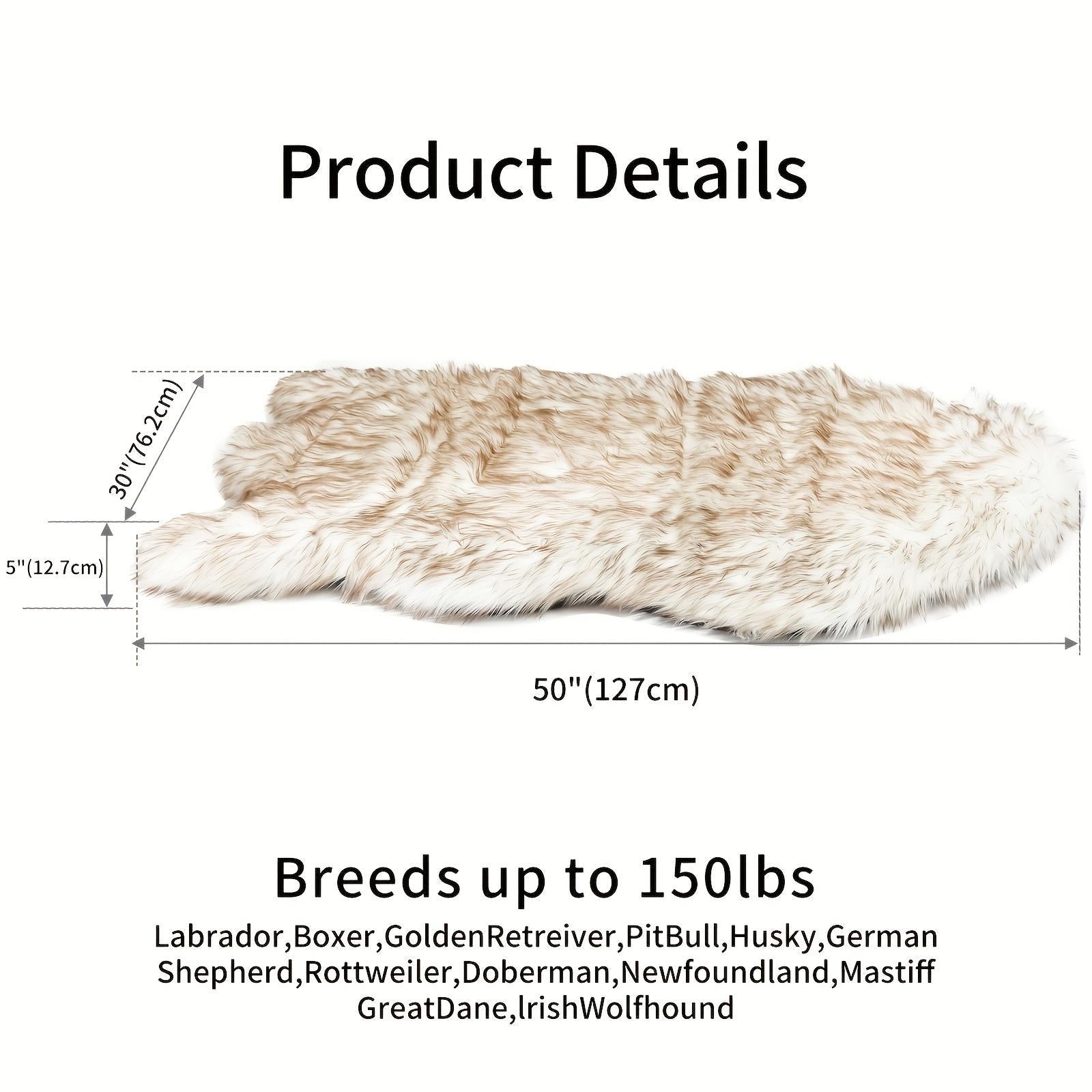 Luxury Faux Fur 5 Inches Thick Super Soft Memory Foam Dog Bed With Soft Removable Please Note That This Product Is Shipped By Yourself For The Average Shipping Cost - 5 - CJ