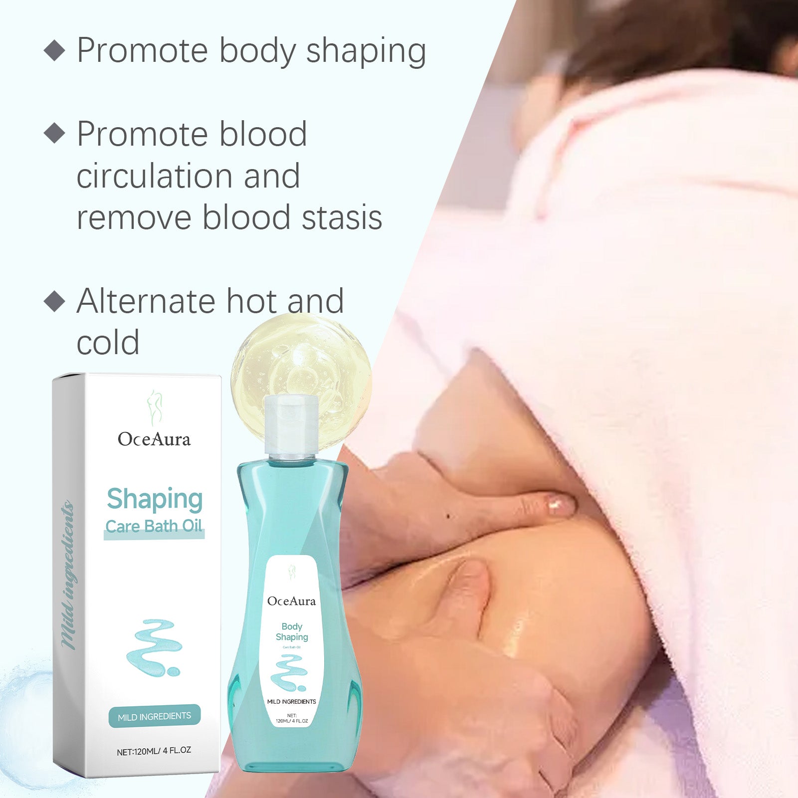 OceAura Body Shower Oil Gentle Body Massage Daily Moisturizing And Firming Skin Skin Care Shower Oil - 5 - CJ