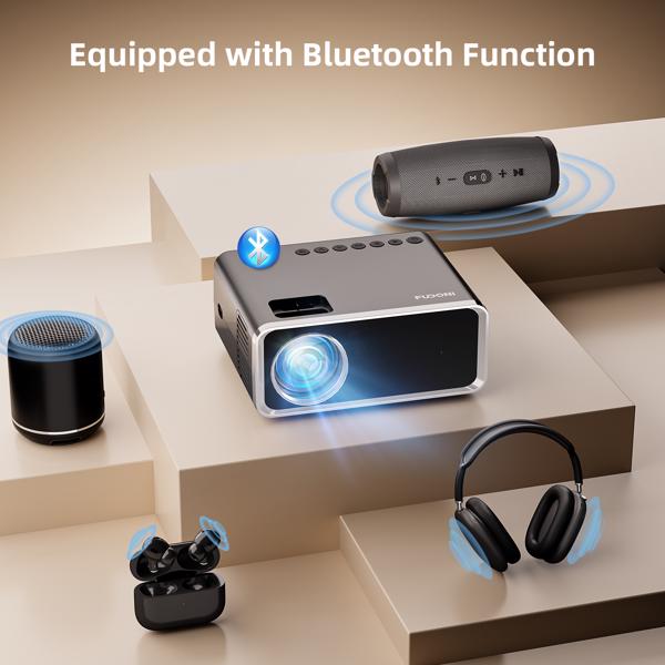 Projector With WiFi & Bluetooth, Upgraded 5G Portable Projector, Support 4K, Native 1080P, 12000 Lumens, Outdoor LED Movie Projector,Selling On The Amazon Temu Platform Is Prohibited - 5 - CJ