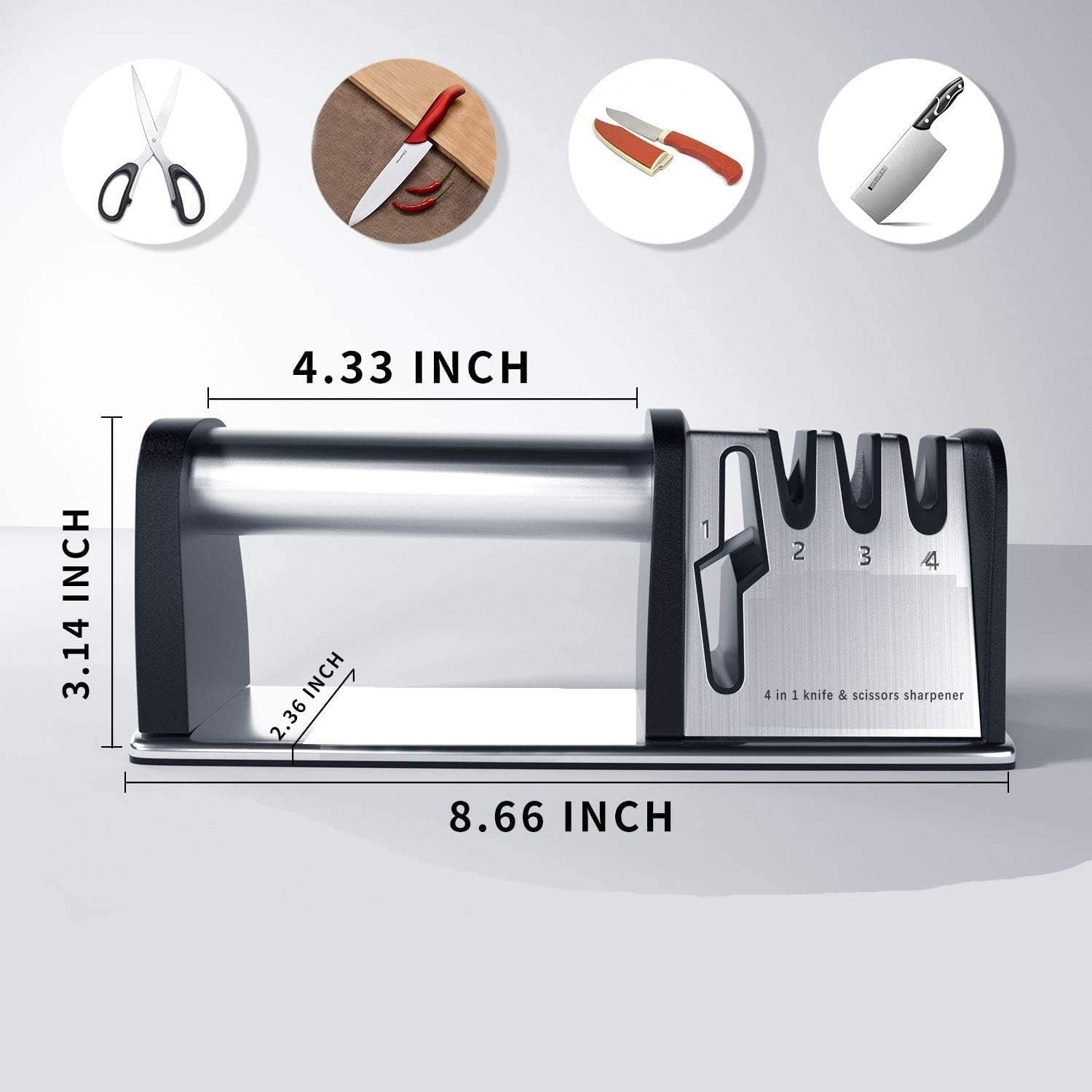 1pcs 4 - in - 1 Kitchen Blade And Scissor Sharpening Tool - 5 - CJ