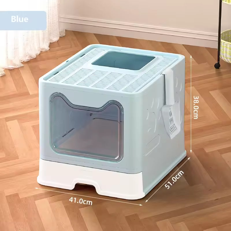 Front - entry Enclosed Extra - large Cat Litter Box With A Litter Collection Cover And A Large Scoop For Cats - 5 - CJ