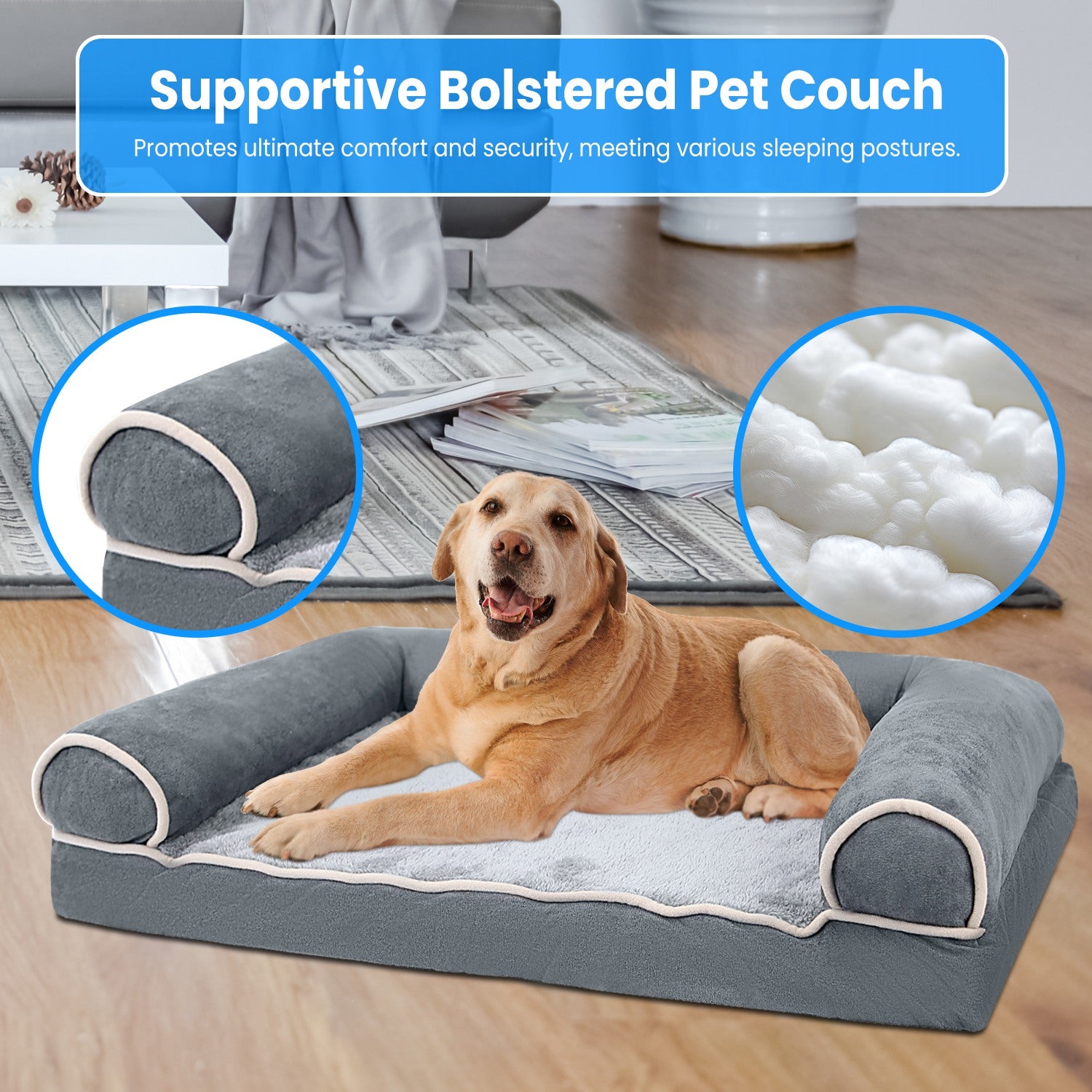 1Pc Dog Bed Pet Bed Sofa Dog Couch Pet Cushion Carpet Mattress With Washable And Removable Cover For Medium Large Dogs - 5 - CJ