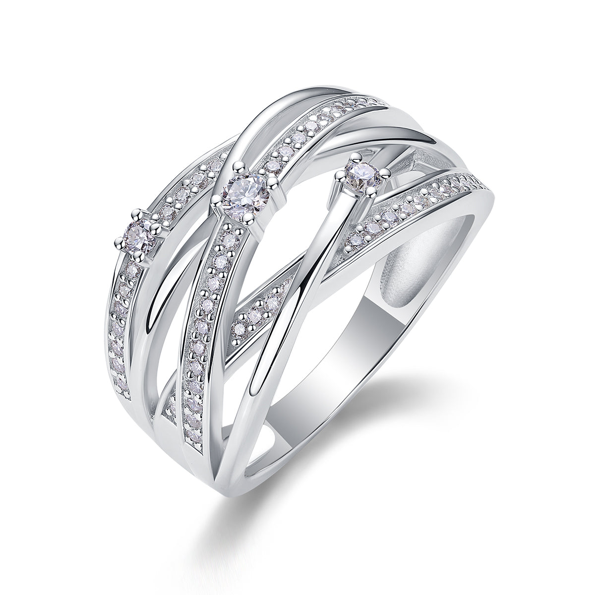 1Star Ring Diamond Ring Luxury Fashion Set Moissanite Silver Ring Prohibit TikTok sales - 5 - CJ