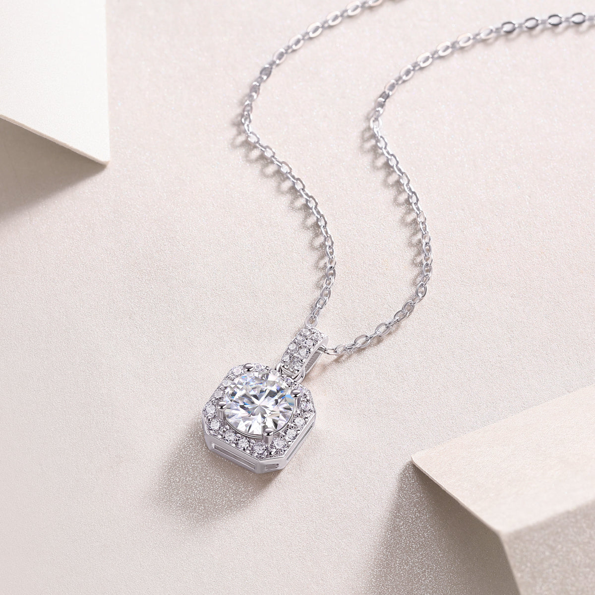 1Dawn Light - A Fashionable And Luxurious Diamond Jewelry Pendant Set With 1 - carat Moissanite S925 Sterling Silver And Platinum Plating Prohibit TikTok sales - 5 - cj