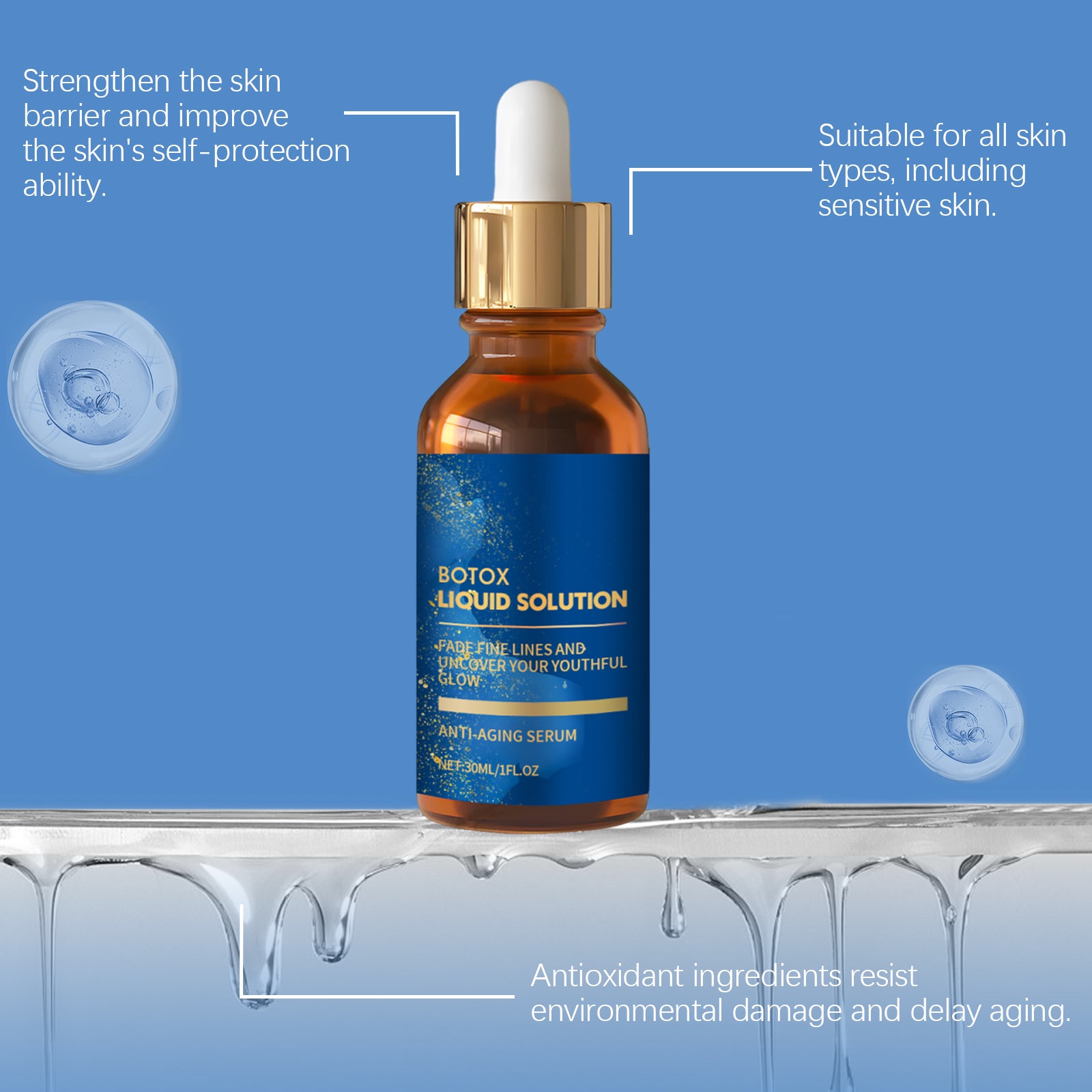 AMZ Firming And Elastic Essence Gently Nourishes Elastic Facial Skin Shine, Smooth And Moist Essence - 5 - CJ
