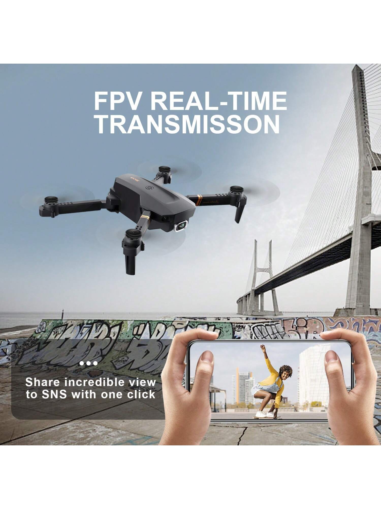 V4 Foldable Mini Drone With Camera 4K 1080P HD Drone ,3 Batteries,Drones For Adults Kids,Remote - controlled Quadcopter,Logistics Is Randomly Sent By UPS,USPS, - 5 - CJ