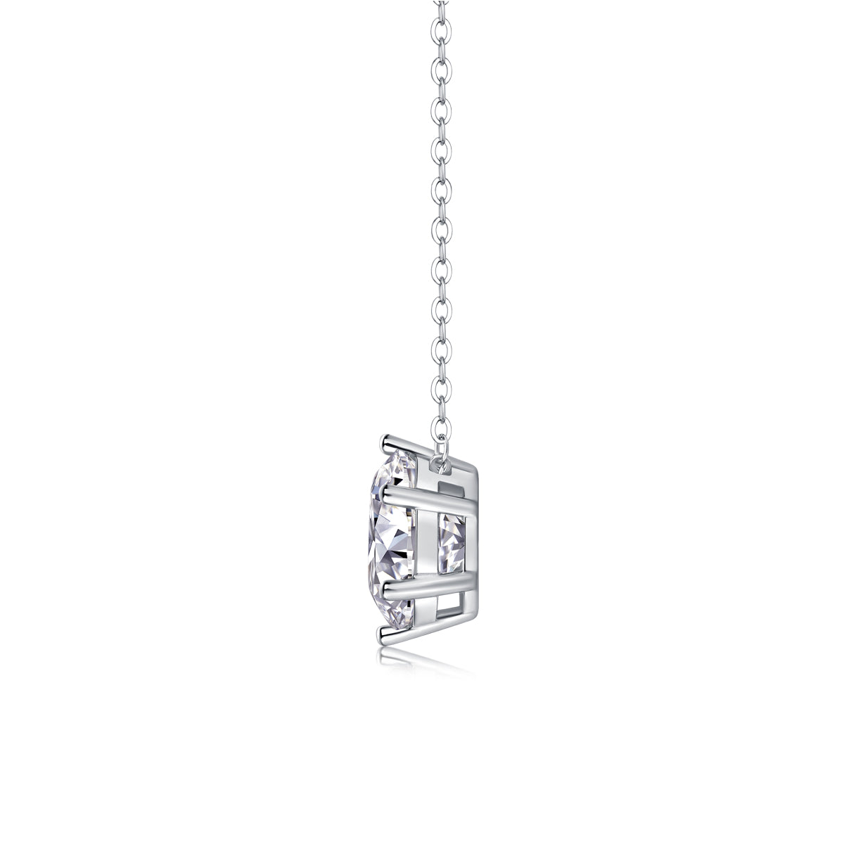 1Afternoon Rose Luxury Fashion Diamond Pendant Necklace Set With Mosan Diamond Silver Ornaments Prohibit TikTok sales - 5 - CJ