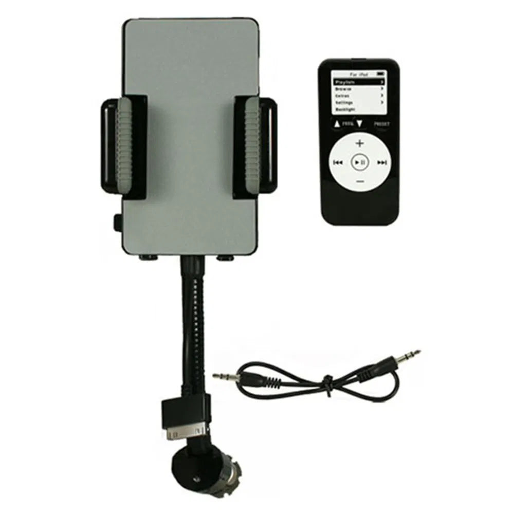 FM Transmitter Hands - free Car Charger With Remote Control Phone Stand 3.5 Mm Headphone Jack - 5 - CJ