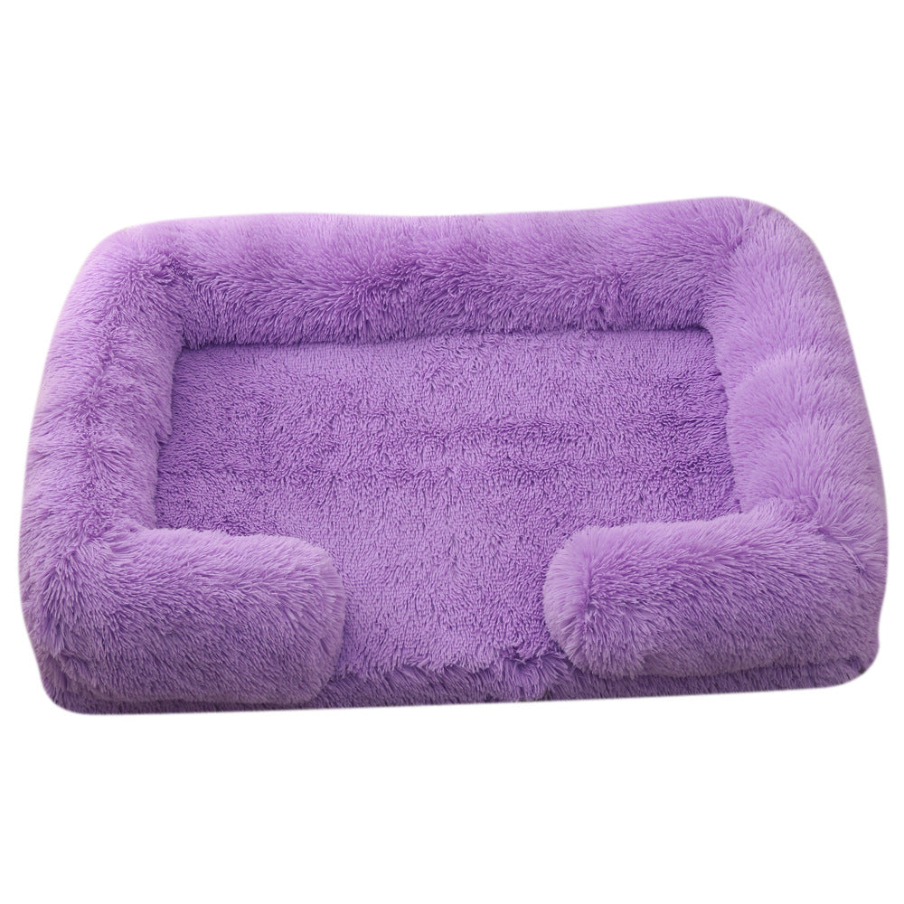 Plush Round Pet Bed Dog Bed Winter - 0 - CJ