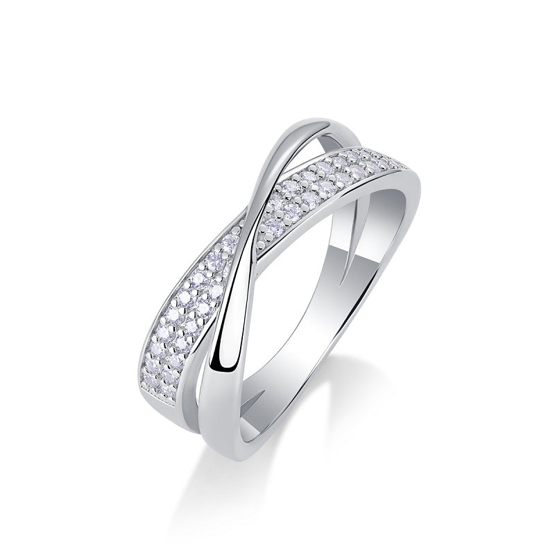 1Wrap Around The Diamond Ring Luxury Fashion Set Moissanite Silver Ring Prohibit TikTok sales - 5 - CJ