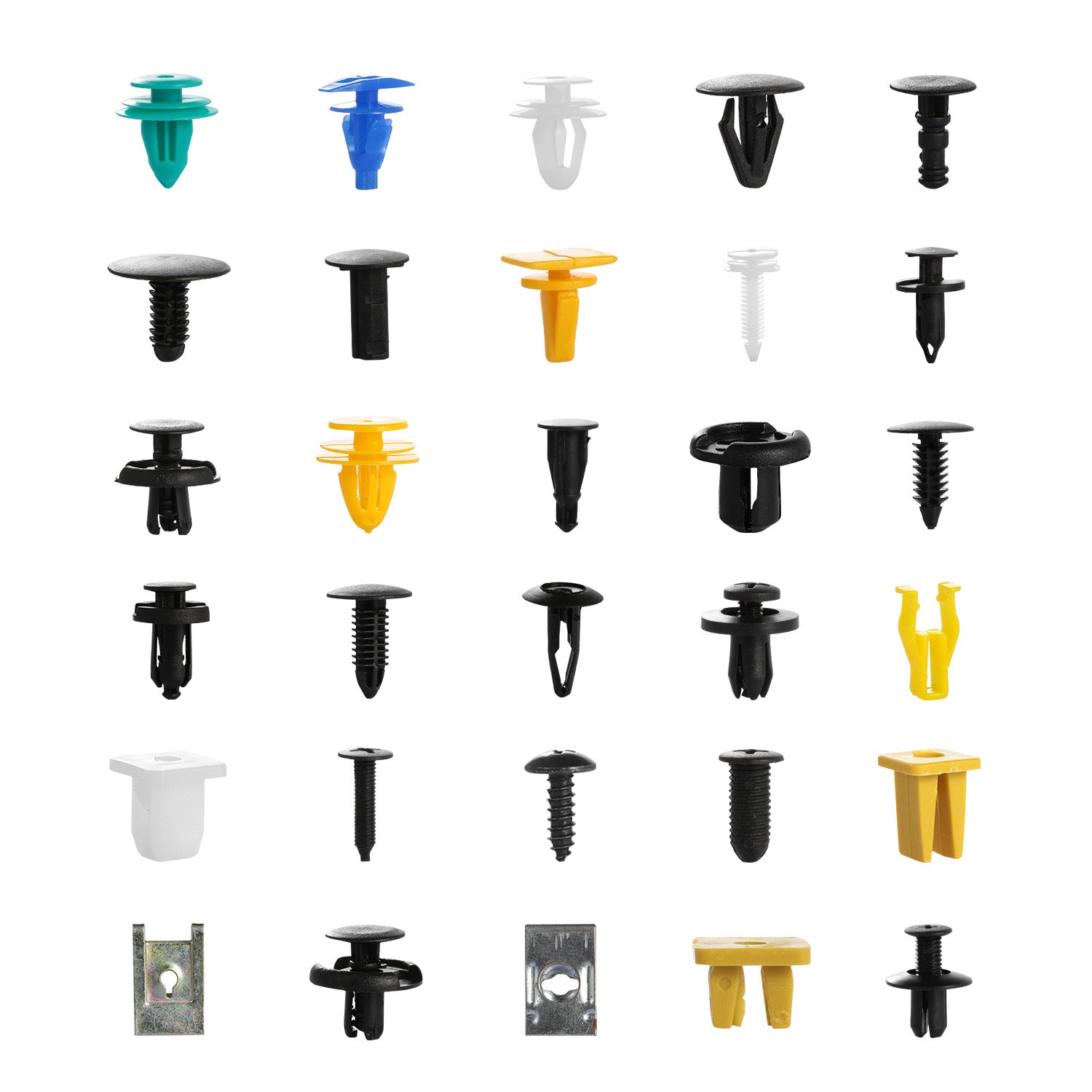 500Packs Bumper Fastener Rivets 30 Kinds Bumper Push Clips Fender Replacement Universally Fit Car Panel Skirt Shield Retainer - 5 - CJ