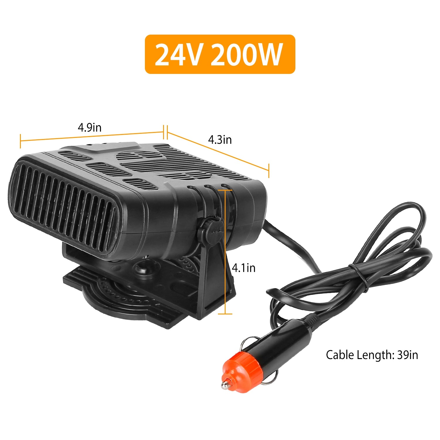 24V 200W Or 12V 120W Portable Car Heater Heating Fan 2 In 1 Defroster Demister Windshield Heater Automotive Cooling Fan - 5.0 - CJ