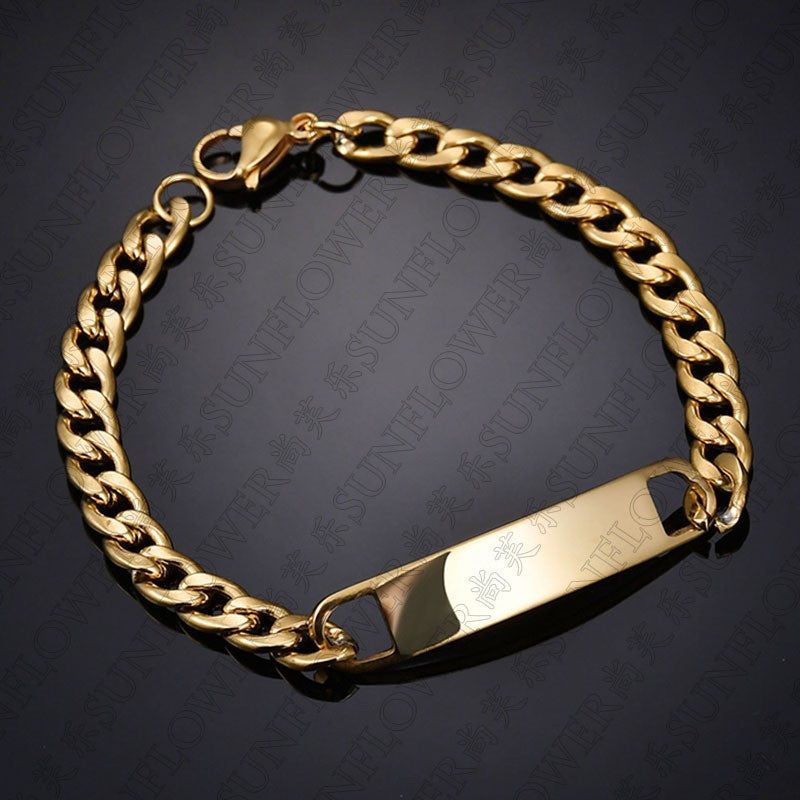 Personalized Human Eye Bracelet DIY Laser Engraved Stainless Steel Couple Bracelet Engraved Portrait Bracelet - 7 - CJ - Gold - Photo - CJSL210286104DW