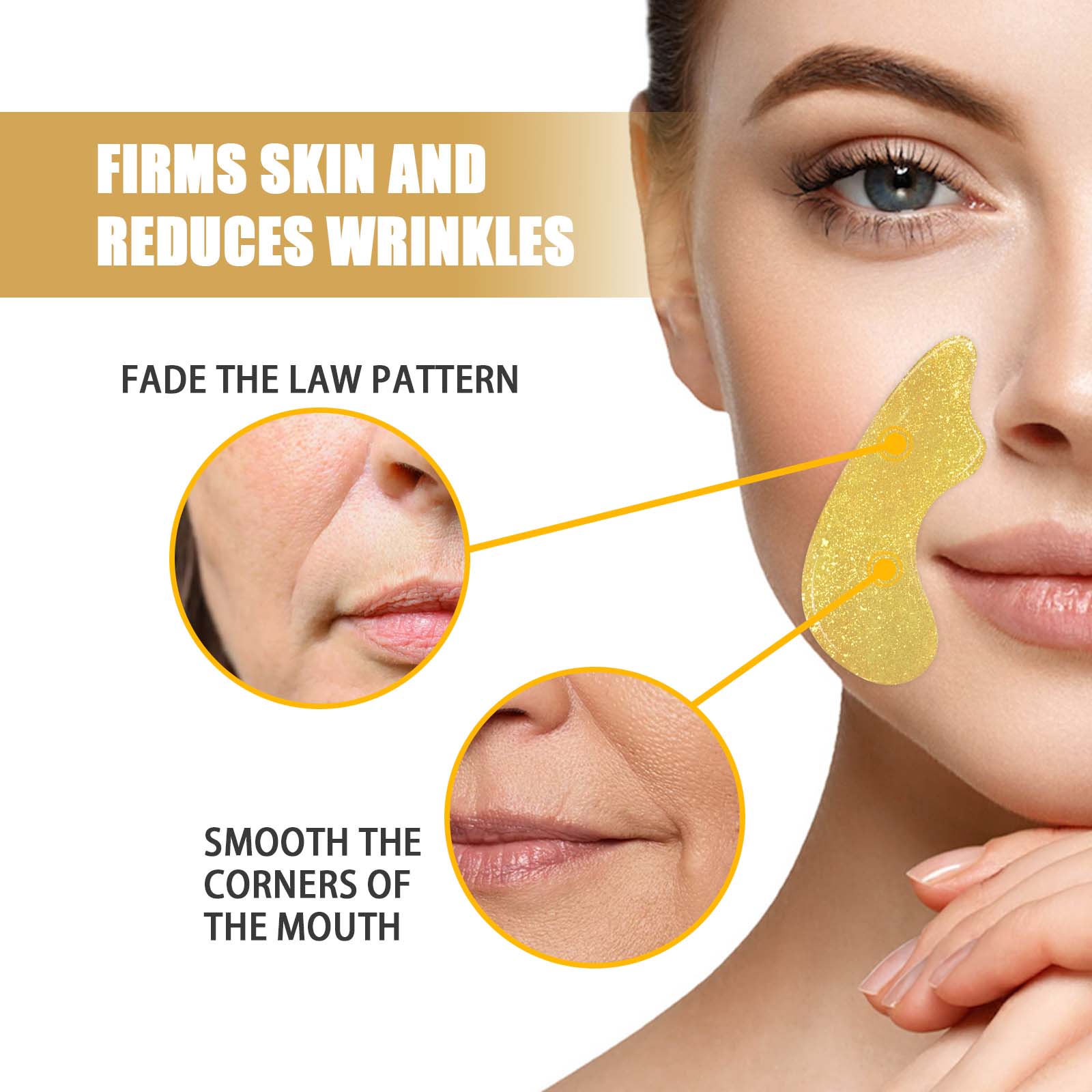 EELHOE Retinol Nasolabial Folds Patch, Nourish Skin Smooth And Delicate Skin Improves And Reduces Fine Lines - 5.0 - CJ