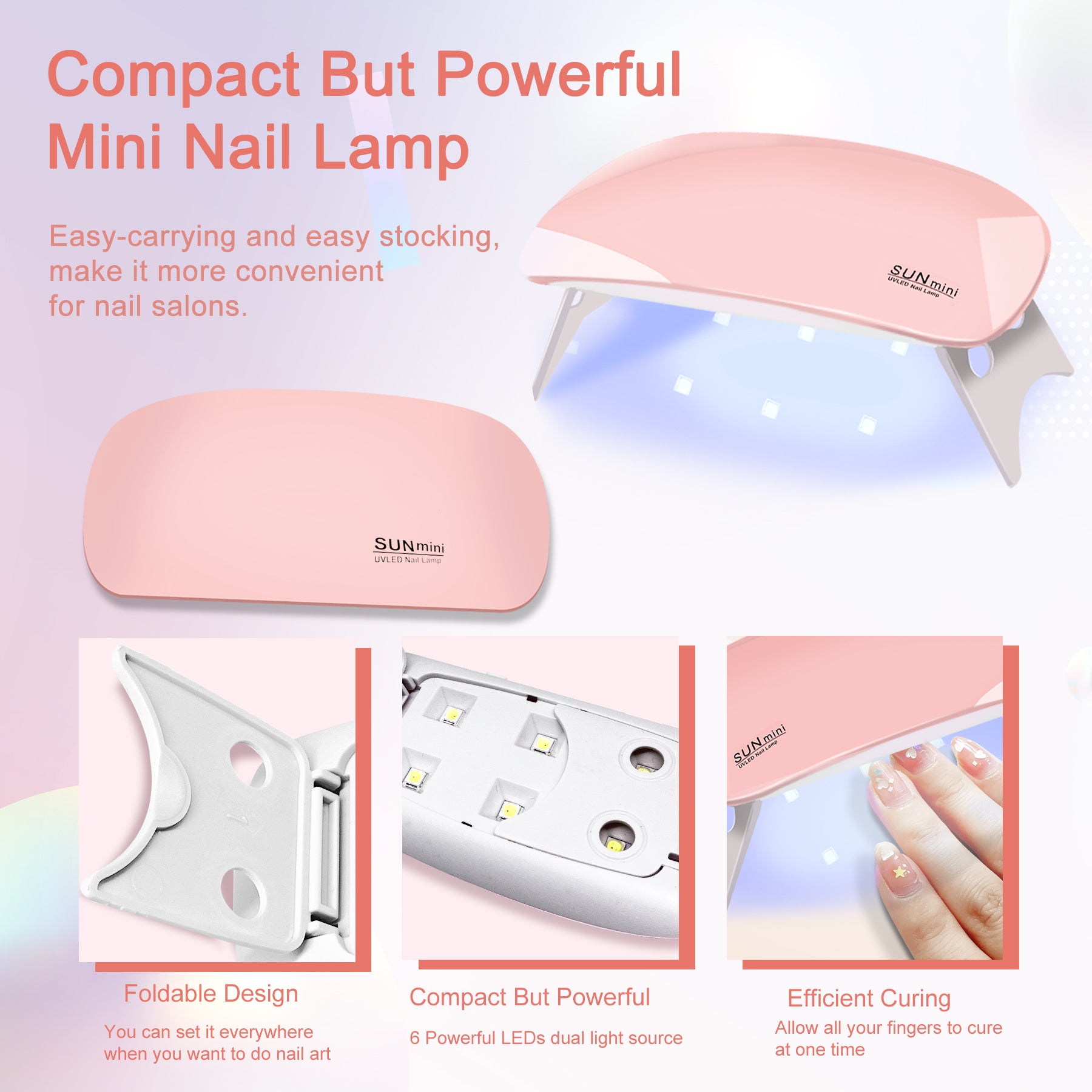 6 PCS Poly Gel Nail Kit With UV Lamp, Nail Brush And Nail Forms Top Base Coat Builder Nails Art Tools - 5 - CJ