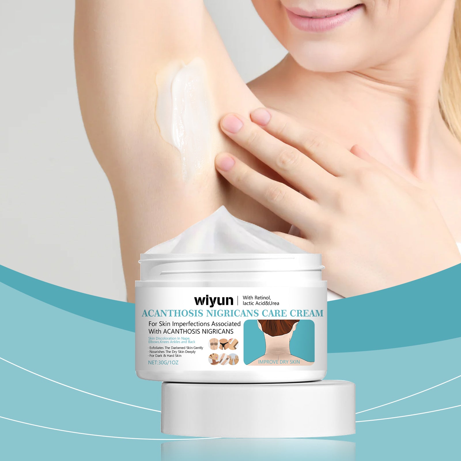 Wiyun Acanthoderma Nigricans Care Cream Soft Moist, Hydrating, Refreshing And Improving Dry And Tender Skin Body Care Cream - 5 - CJ