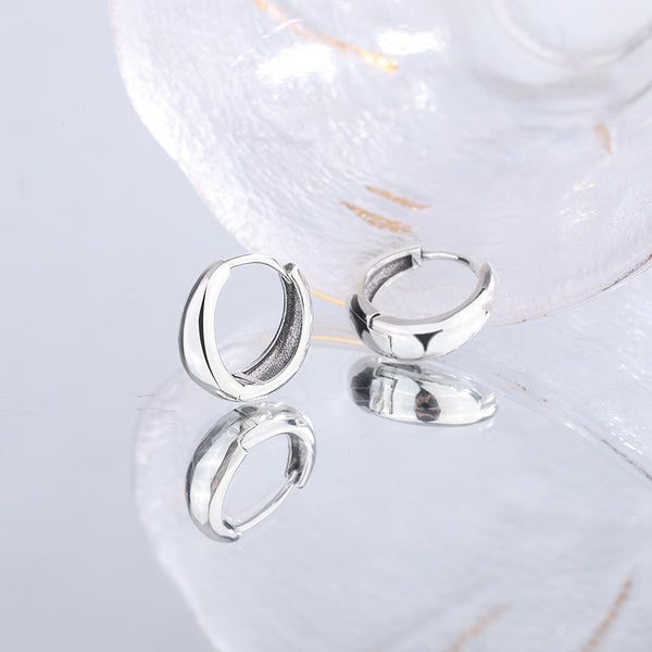 Luxurious Simple Plain Ring 925 Sterling Silver Earrings Female Water Drop Earrings - 4 - https://x.com/titan_prim62775J