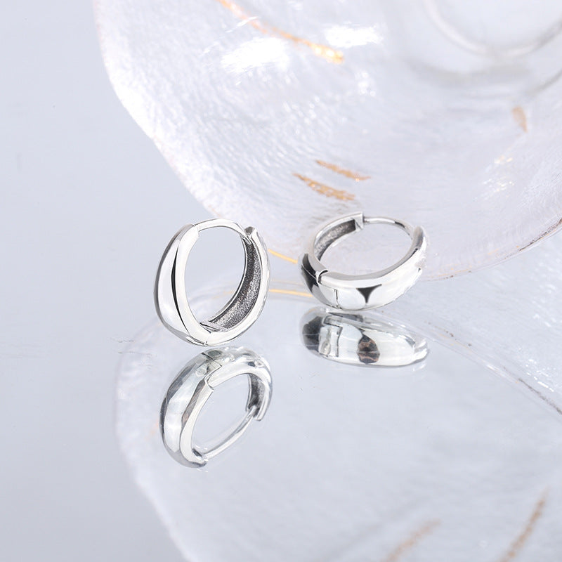 Luxurious Simple Plain Ring 925 Sterling Silver Earrings Female Water Drop Earrings - 4 - https://x.com/titan_prim62775J