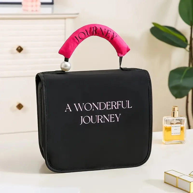 Women'S Pearl Portable Cosmetic Bag, Business Travel Hook Cosmetic Bag, Cosmetic Bag Large Capacity, Toilet Bag With Hook, Suitable For Toiletries, Cosmetics, Brushes And Other Items - 5 - CJ