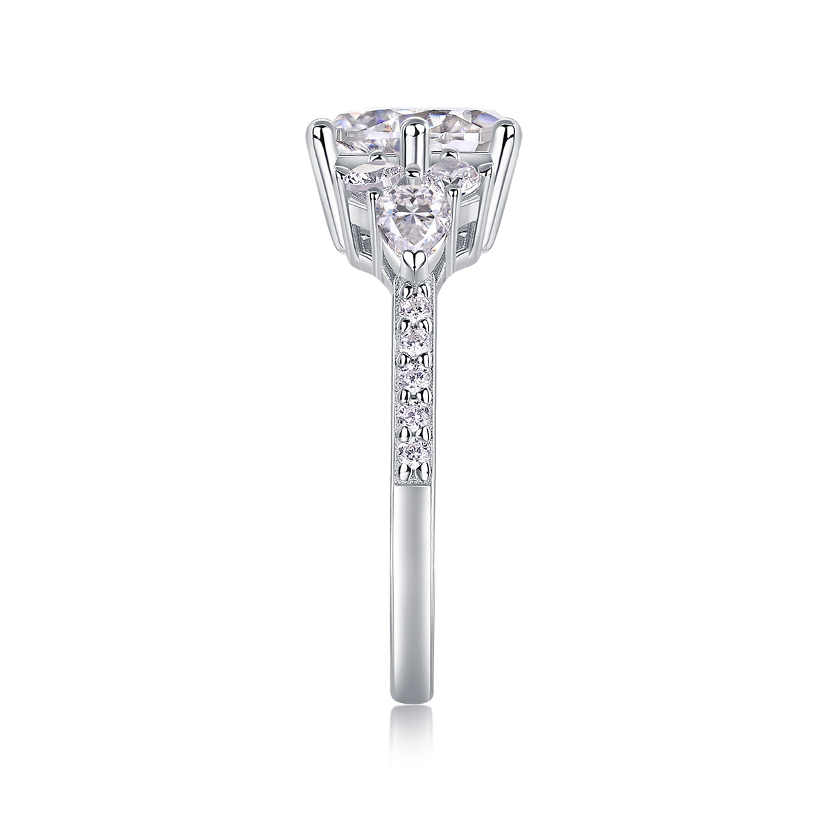 1Luxury Fashion Diamond Ring Moissanite Silver Ring Prohibit TikTok sales - 5 - CJ
