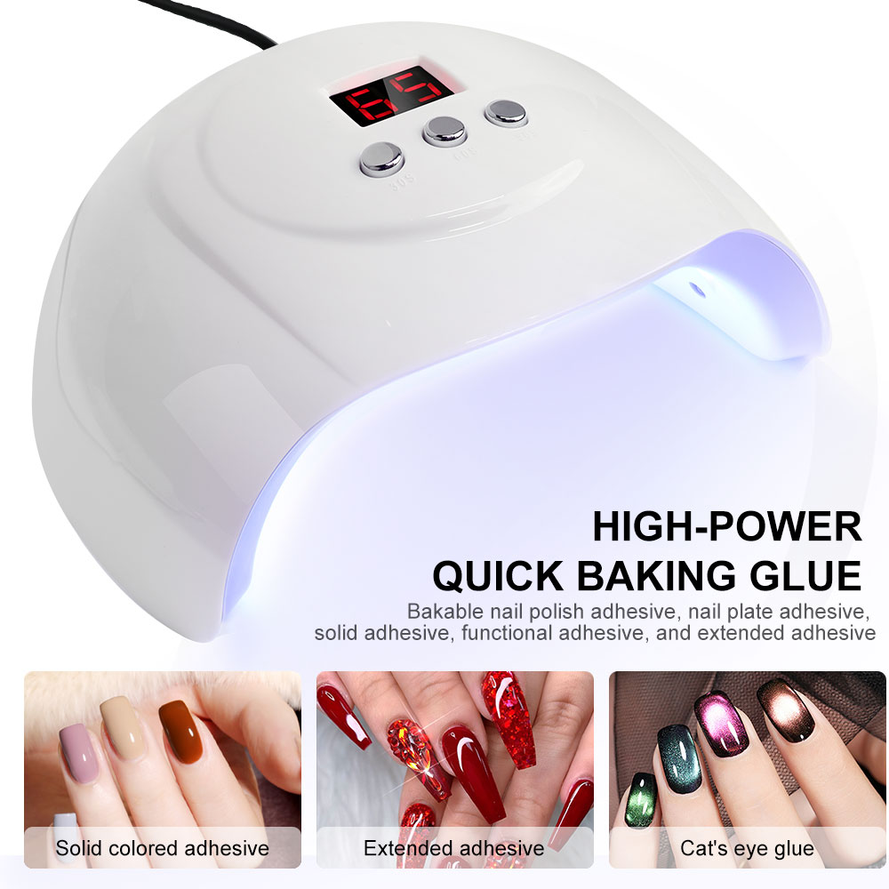 UV LED Nail Lamp Professional Nail Dryer For Gel Polish Led Lamp For Gel Nails 3 Timers White - 5 - CJ