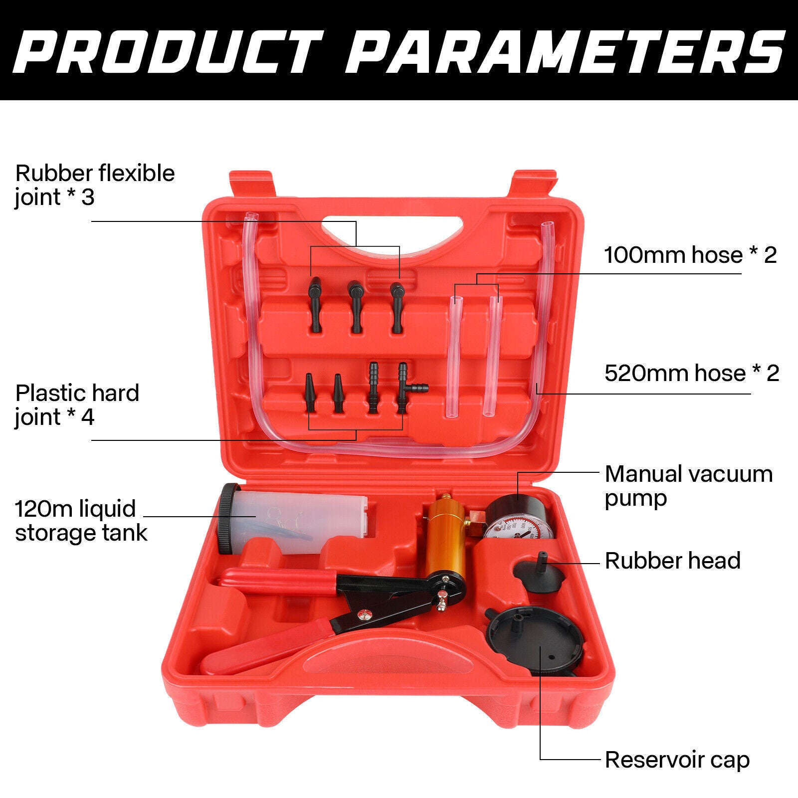 Hand - Held Brake Bleeder Tester Set Car Motorbike Bleeding Vacuum Bleed Tool - 5 - cjdropshipping