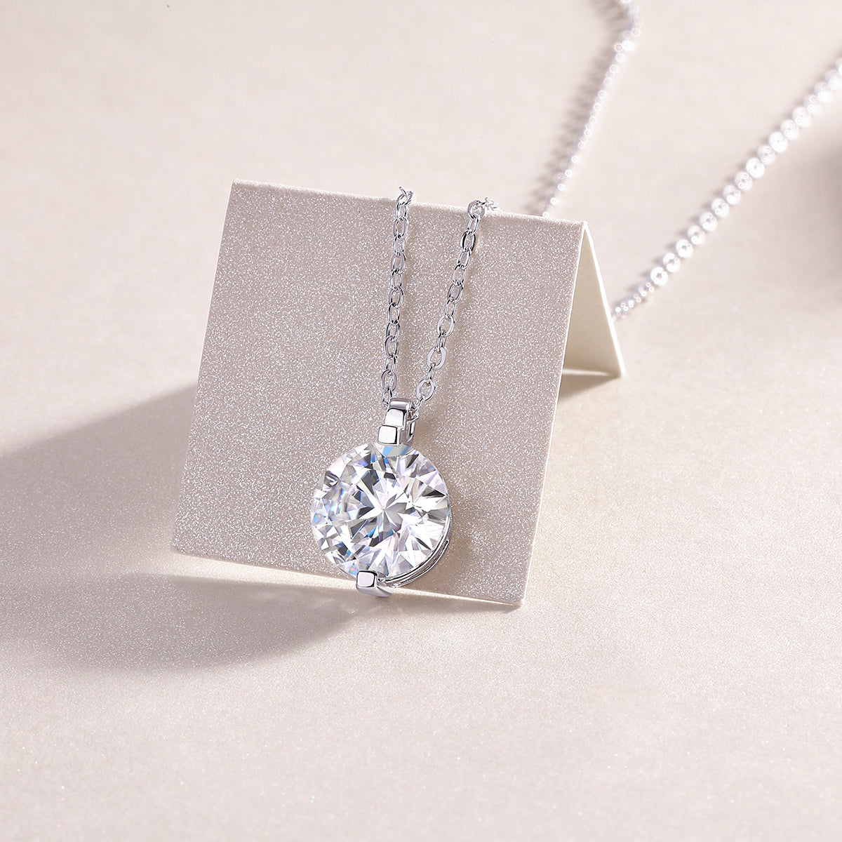 1Time Lasts - A Fashionable And Luxurious Diamond Jewelry Pendant Set With 2 - carat, 3 - carat And 5 - carat Moissan Diamonds, S925 Sterling Silver And Platinum Plating Prohibit TikTok sales - 5 - cj