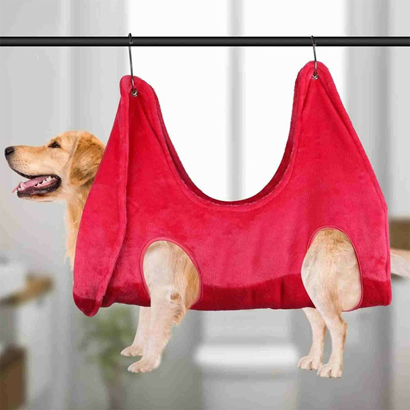 Pet Dog Cat Grooming Hammock Harness Dog Hammock Restraint Bag Helper Breathable Dogs Grooming Trimming Hammock Helper Cats - 5 - CJ